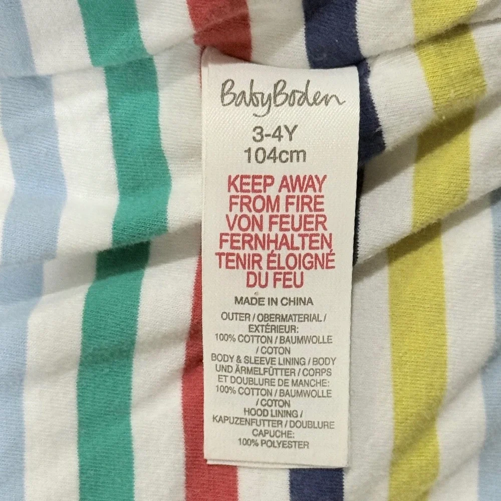 Baby Boden Navy Blue Corduroy‎ Hooded Dachshund Dog Coat 3-4Y